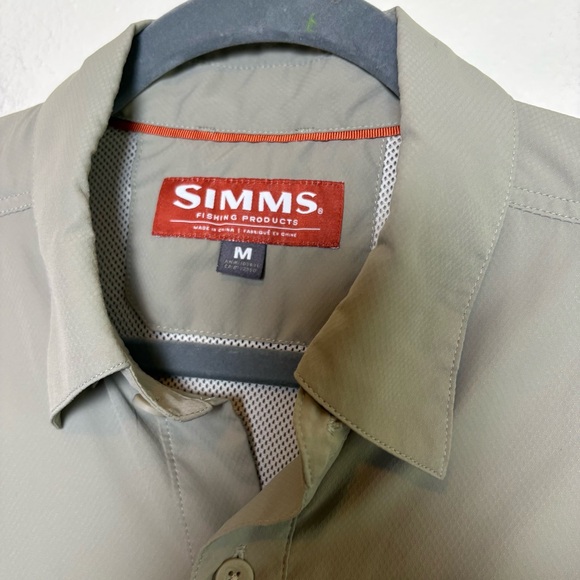 Simms Mens Fishing Shirt Long Sleeve Button Down - Picture 4 of 5